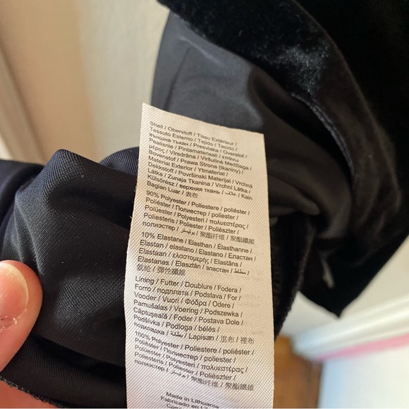 Opening Ceremony x Esprit Black Velvet Pinafore Skater Skirt w Suspender Straps - Picture 6 of 7